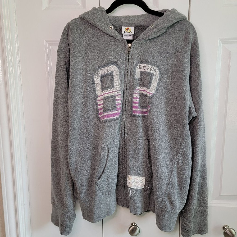Buc-ee's Distressed Zip-Up Hoodie